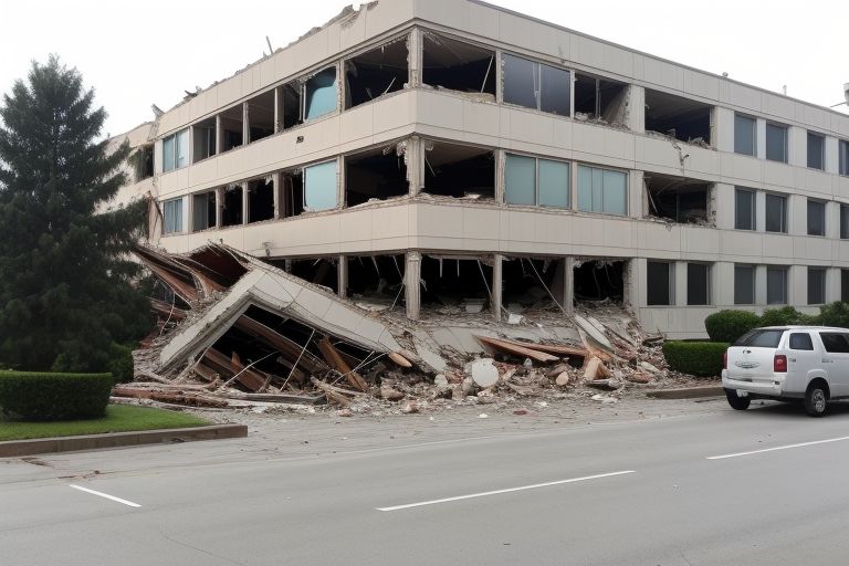 Earthquake damage- office building AI